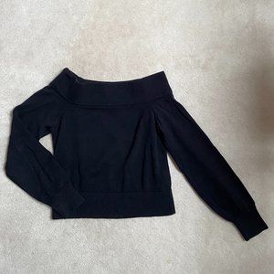 Off shoulder knit sweater